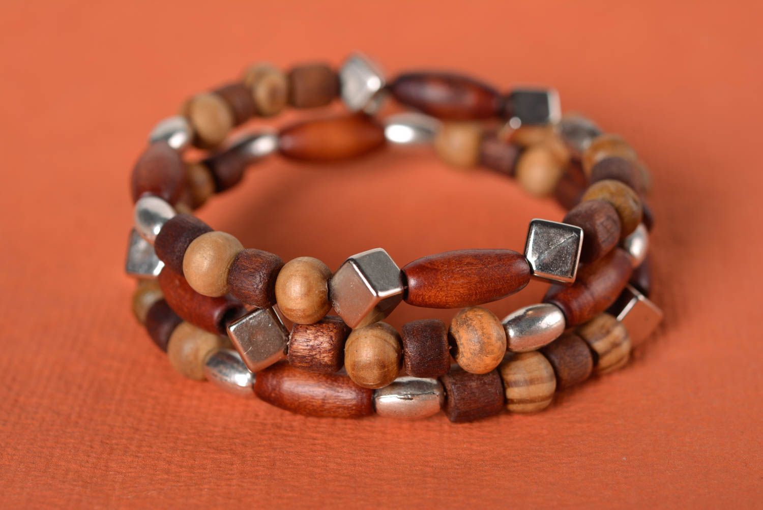 Handmade bracelet wooden jewelry bead bracelet women accessories gifts for girl photo 2