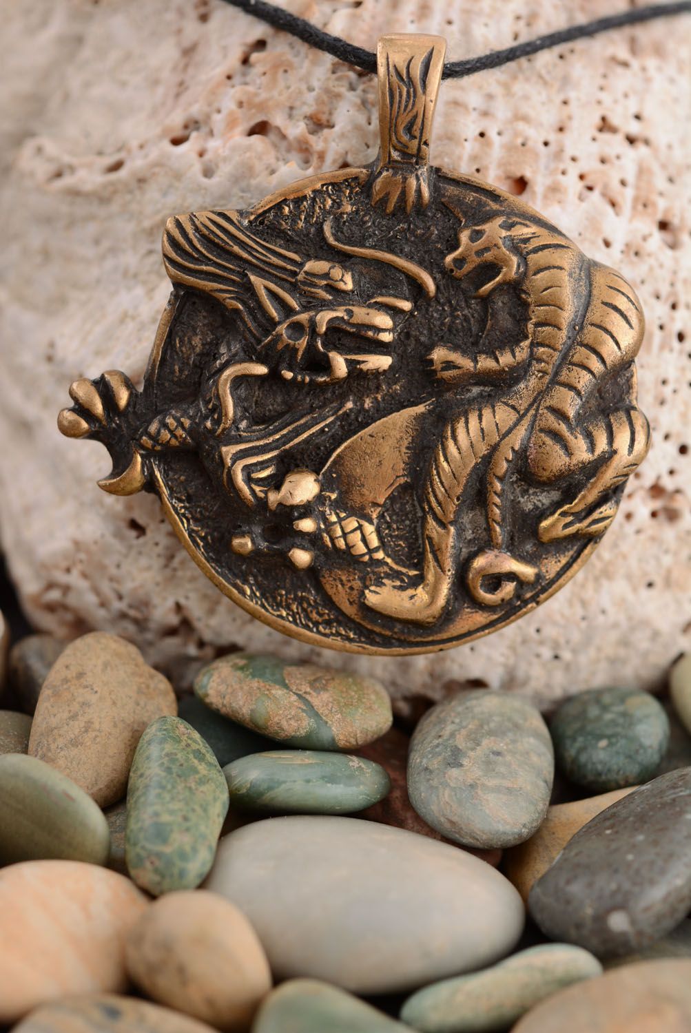 Bronze pendant Yin and Yang Tiger  photo 1
