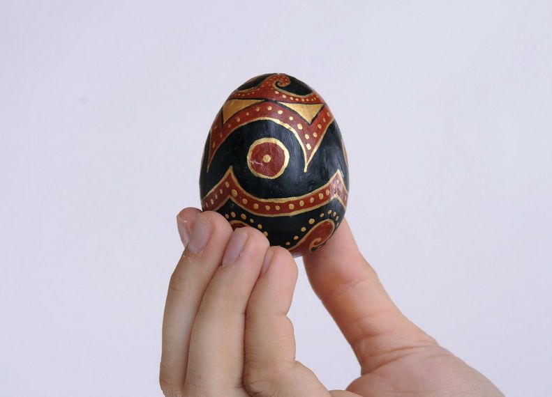 Ovo de cerâmica decorativo foto 5