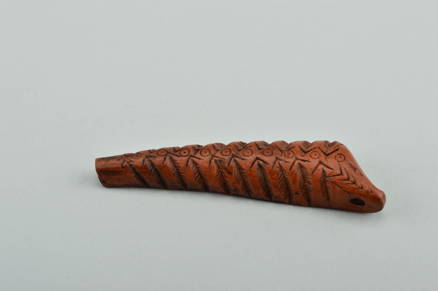 Pipa de barro artesanal accesorio para fumador original regalo para hombres foto 3