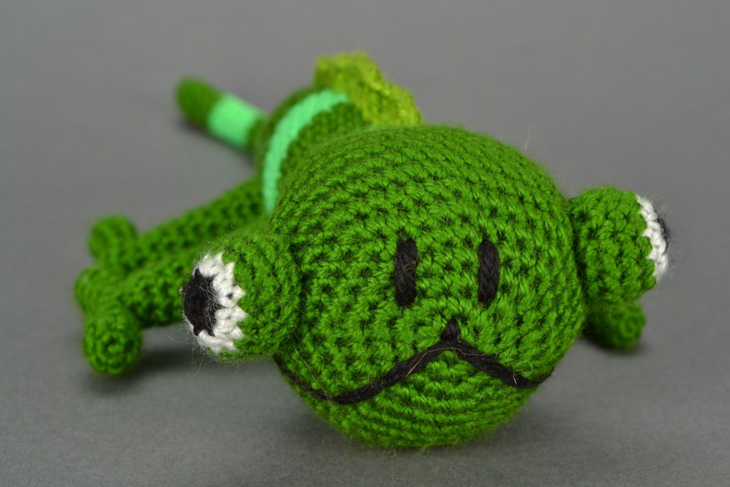 Homemade crochet toy Chameleon photo 4