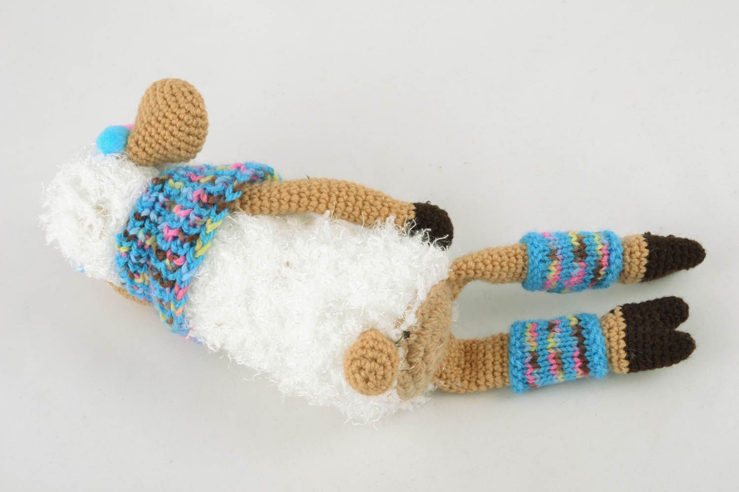 Giocattolo a maglia fatto a mano pupazzo da bambini a forma di pecorella foto 2