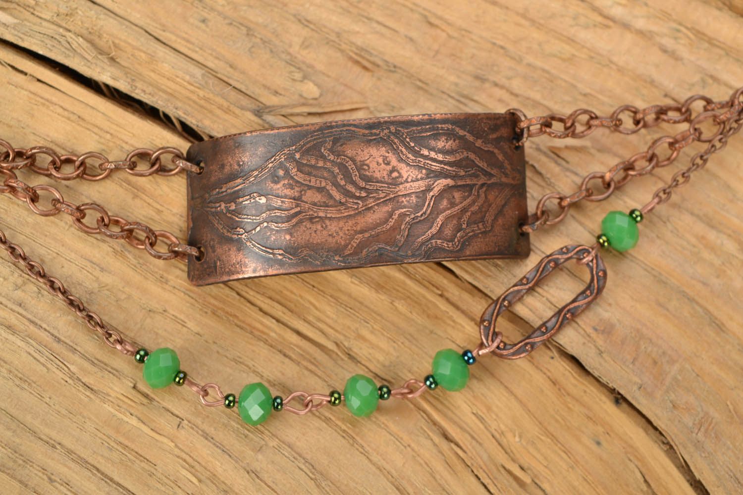 Handmade copper bracelet photo 1