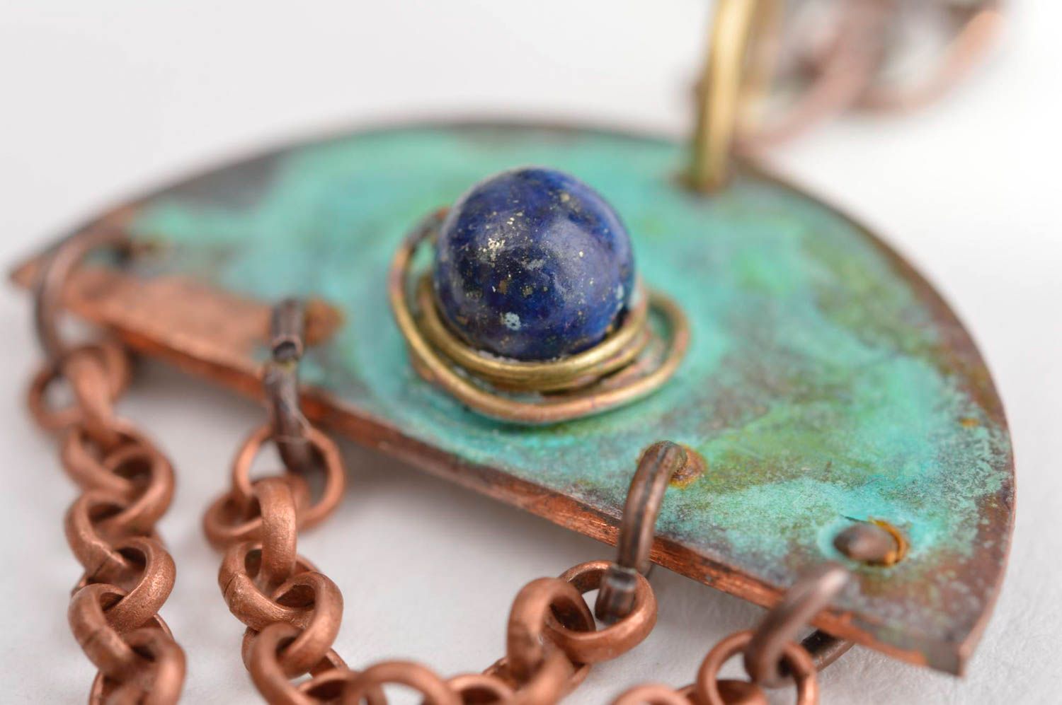 Handmade jewelry copper jewelry female pendant neck accessory copper pendant photo 5