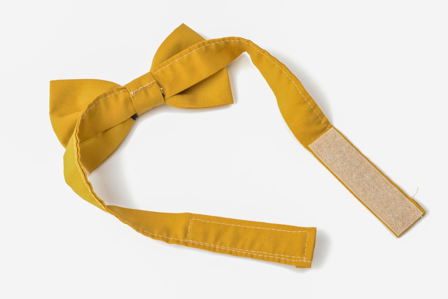 Mustard color bow tie photo 5