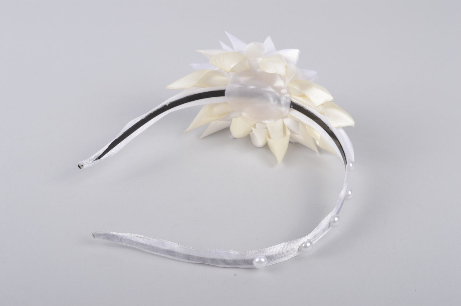 Handmade designer hairband unusual cute accessory hairband with flower photo 2