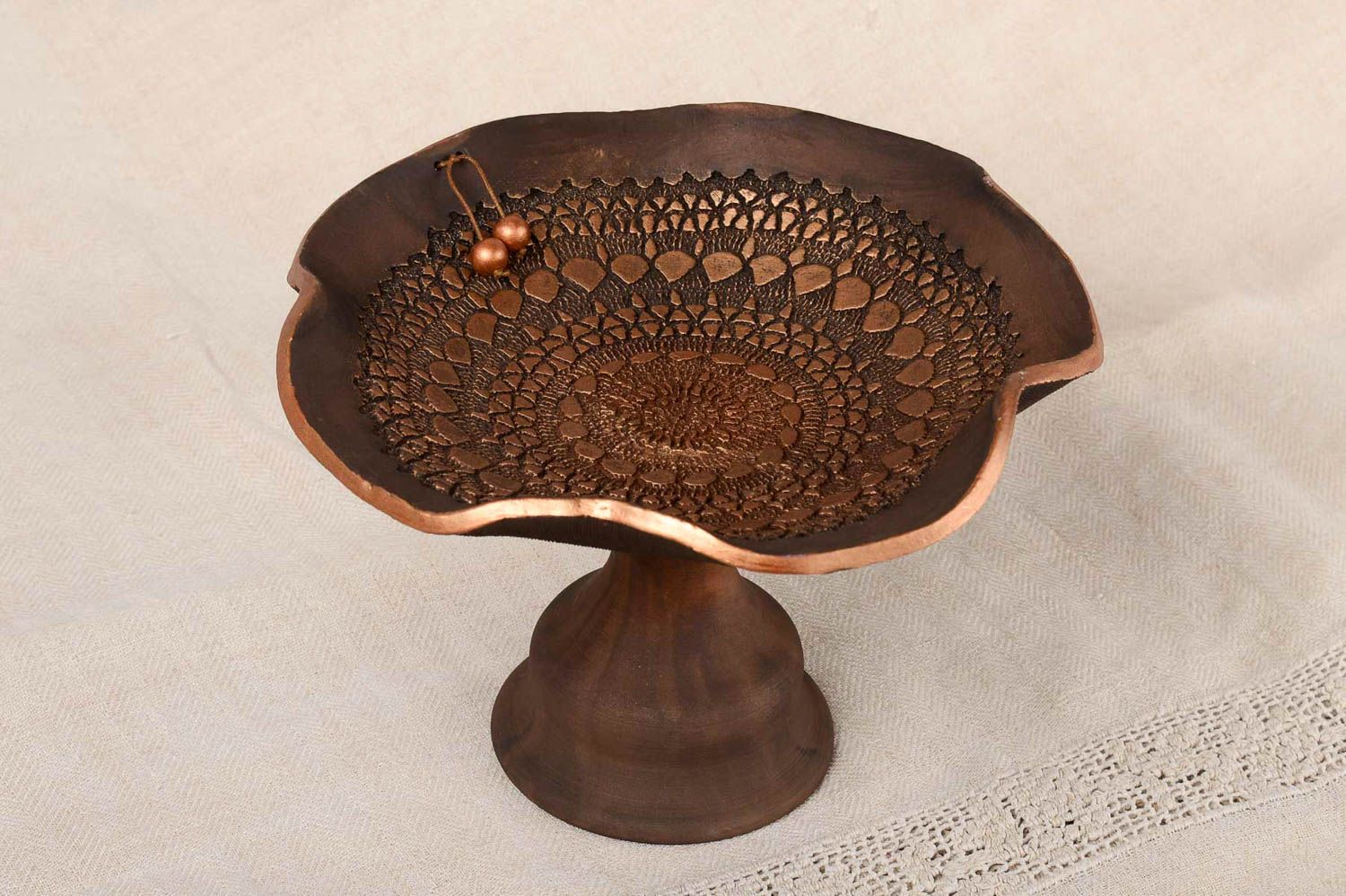 Unusual handmade ceramic fruit bowl tableware ideas pottery works gift ideas photo 1