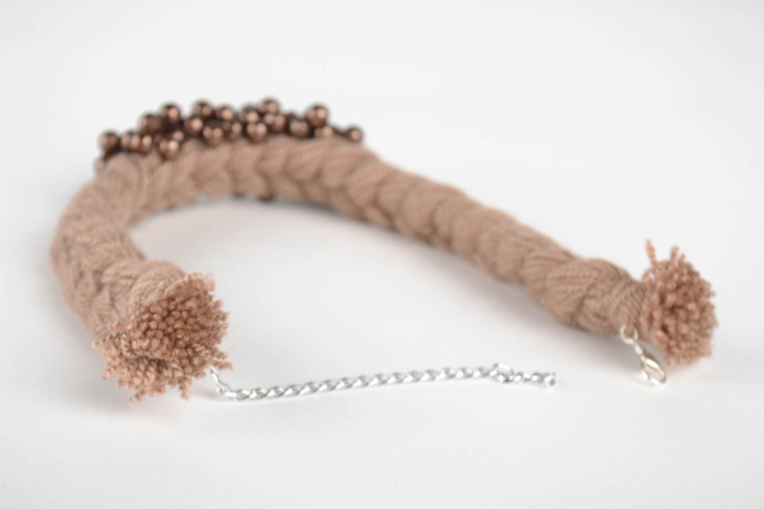 Collana di fili fatta a mano girocollo originale etnico accessorio da donna foto 3