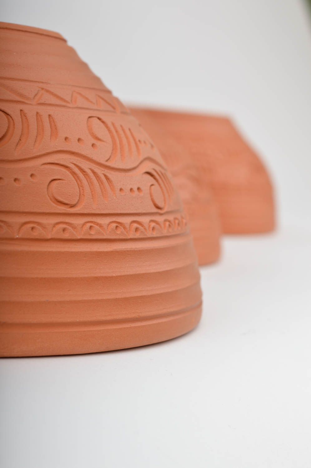 Keramik Teller Set 3 Stück mit gesamtem Umfang 3 l für Servieren handmade foto 4