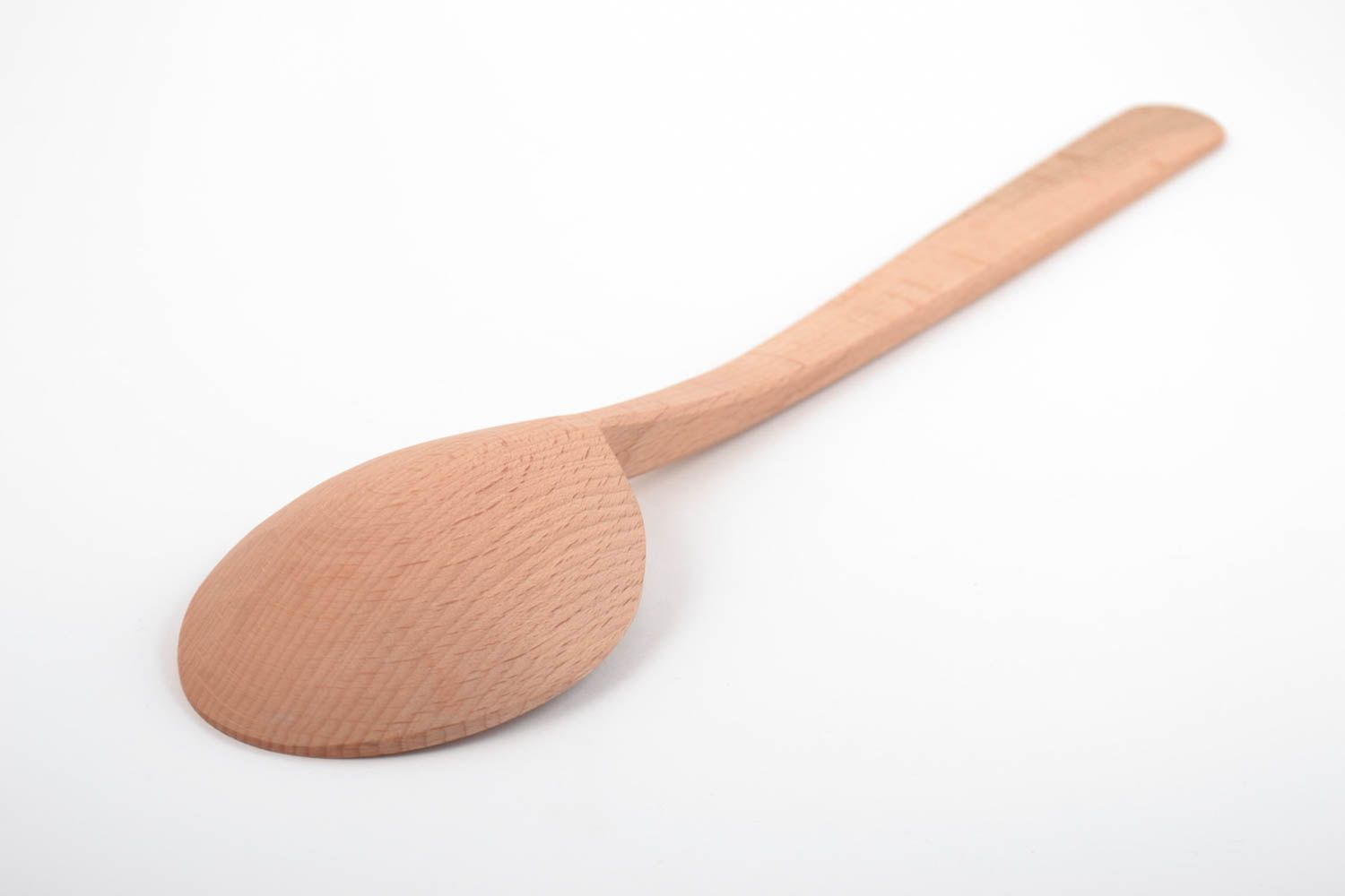 Деревянная чайная ложка с длинной ручкой из вареного бука для меда ручная работа фото 3