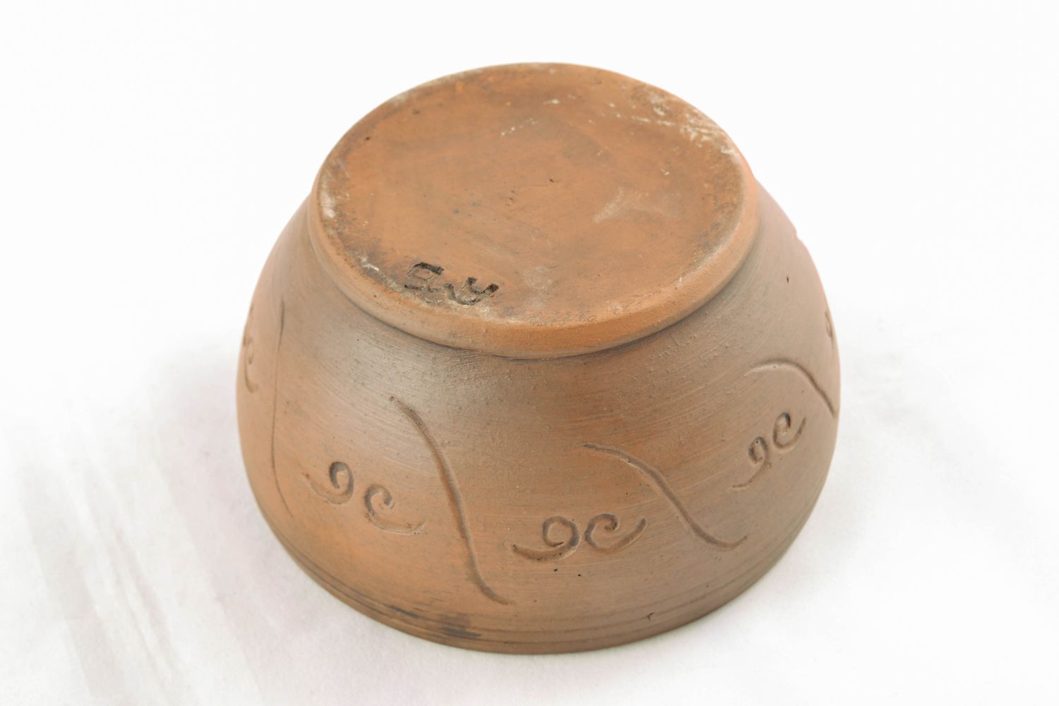 5,5 18 oz brown ceramic soup bowl handmade pottery bowl piece 0,75 lb photo 5
