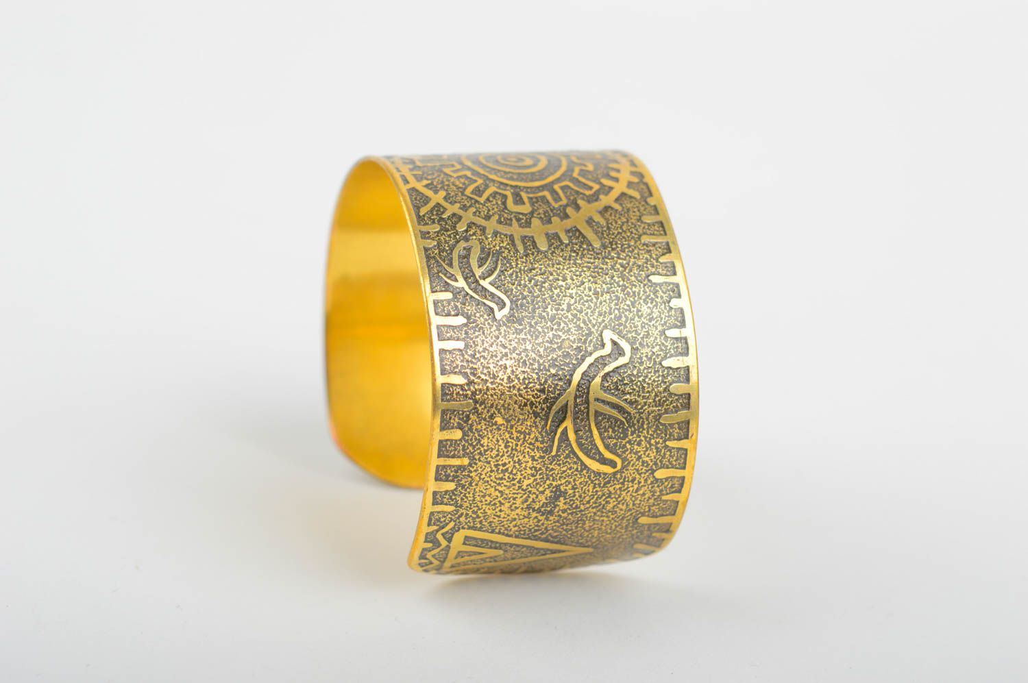 Handmade designer brass bracelet unusual elegant bracelet adjustable bracelet photo 1