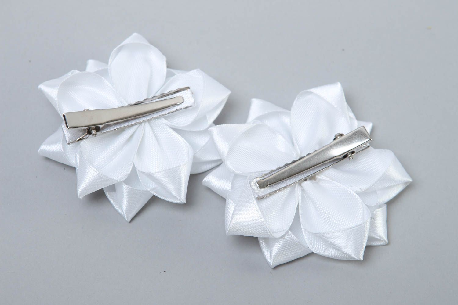 Handmade hair clips flower hair clip for girls 2 items beautiful accessories photo 4