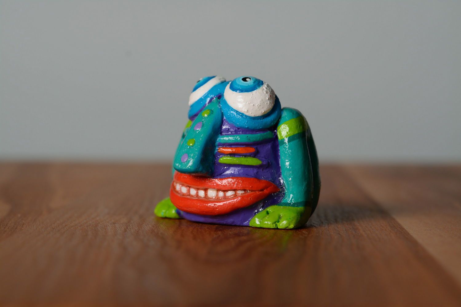 Figurine gobelin faite main multicolore photo 1