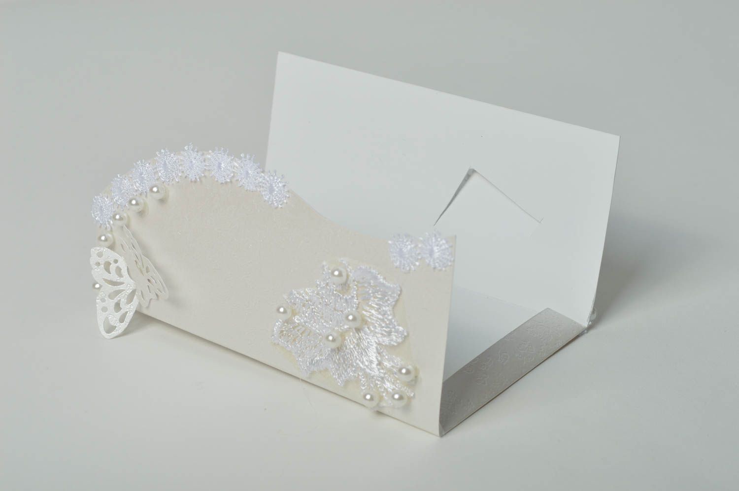 Enveloppe cadeau faite main Enveloppe fantaisie blanche carton Emballage cadeau photo 4