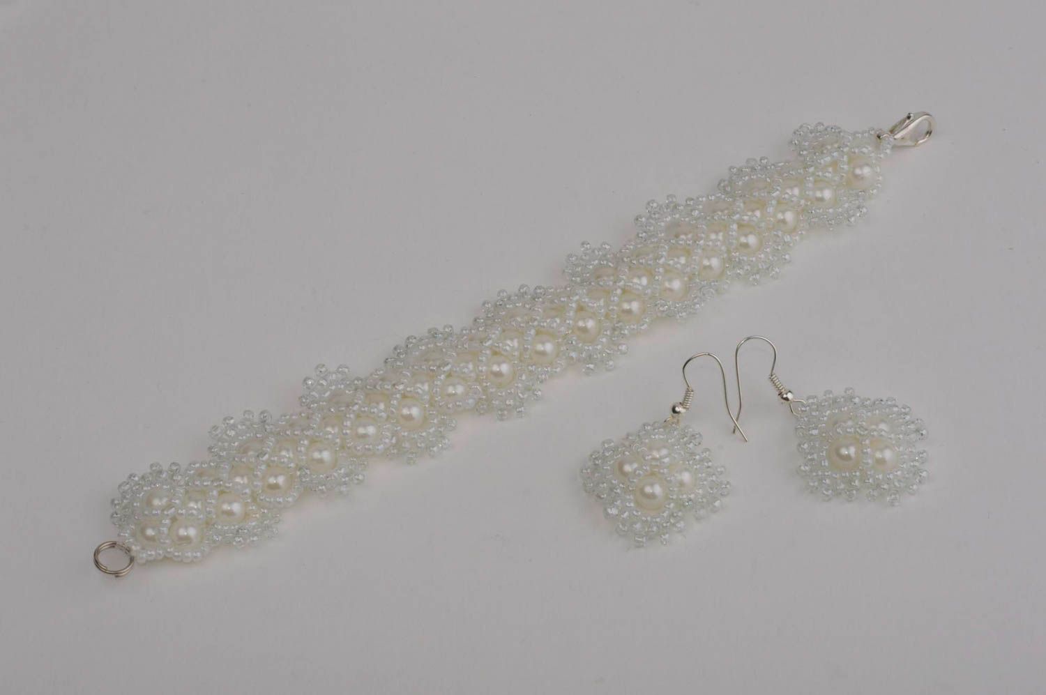 Handmade beaded earrings bracelet designs cool jewelry set fashion trends photo 2