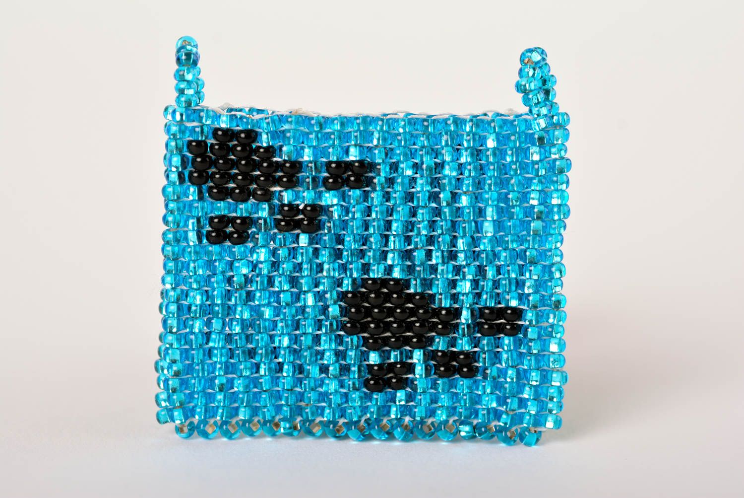 Stylish handmade beaded keychain bag charm ideas bead weaving small gifts photo 3