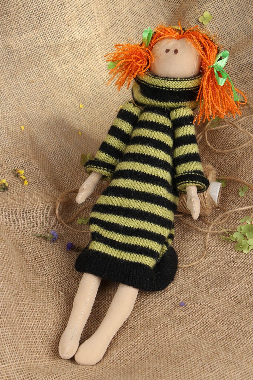 Soft doll with red hair photo 5