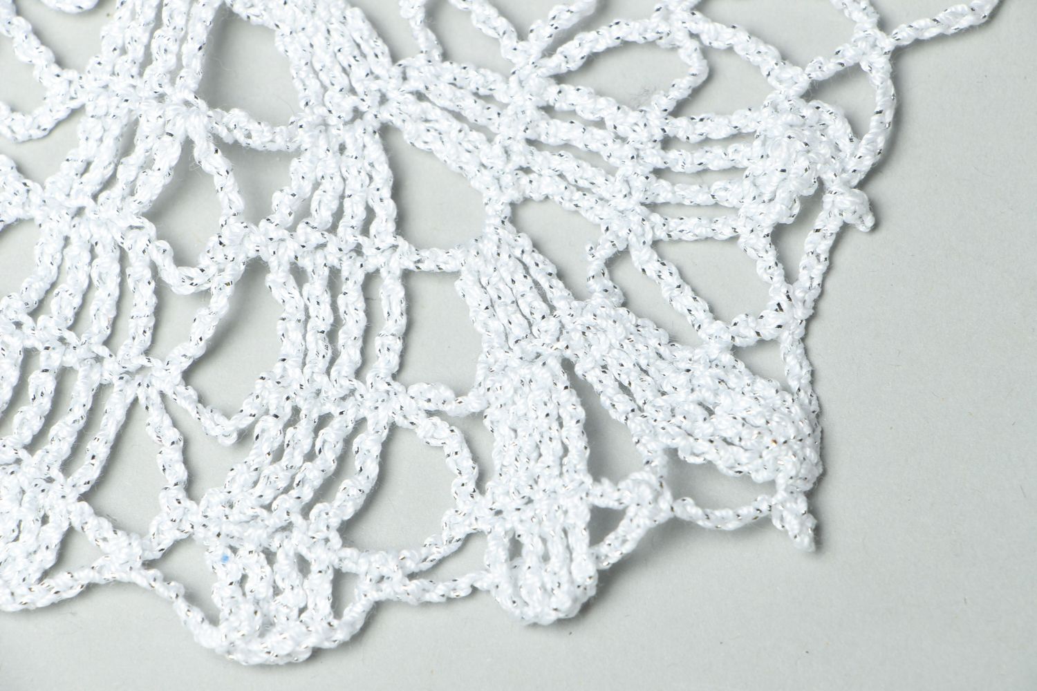 Handmade lacy crochet napkin photo 2