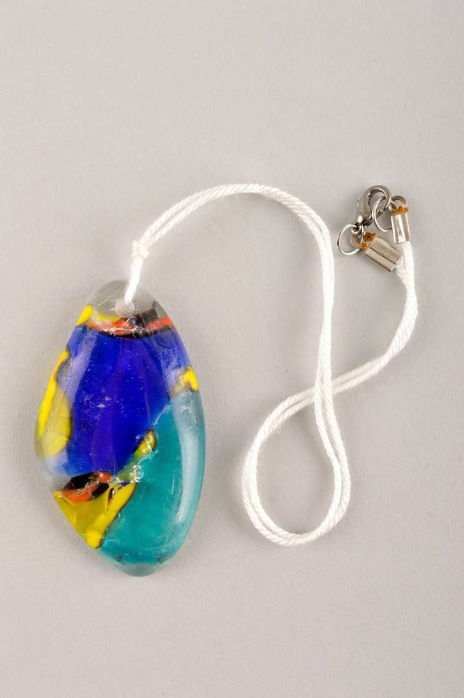 Handmade pendant designer pendant unusual gift for girl handmade glass pendant photo 2