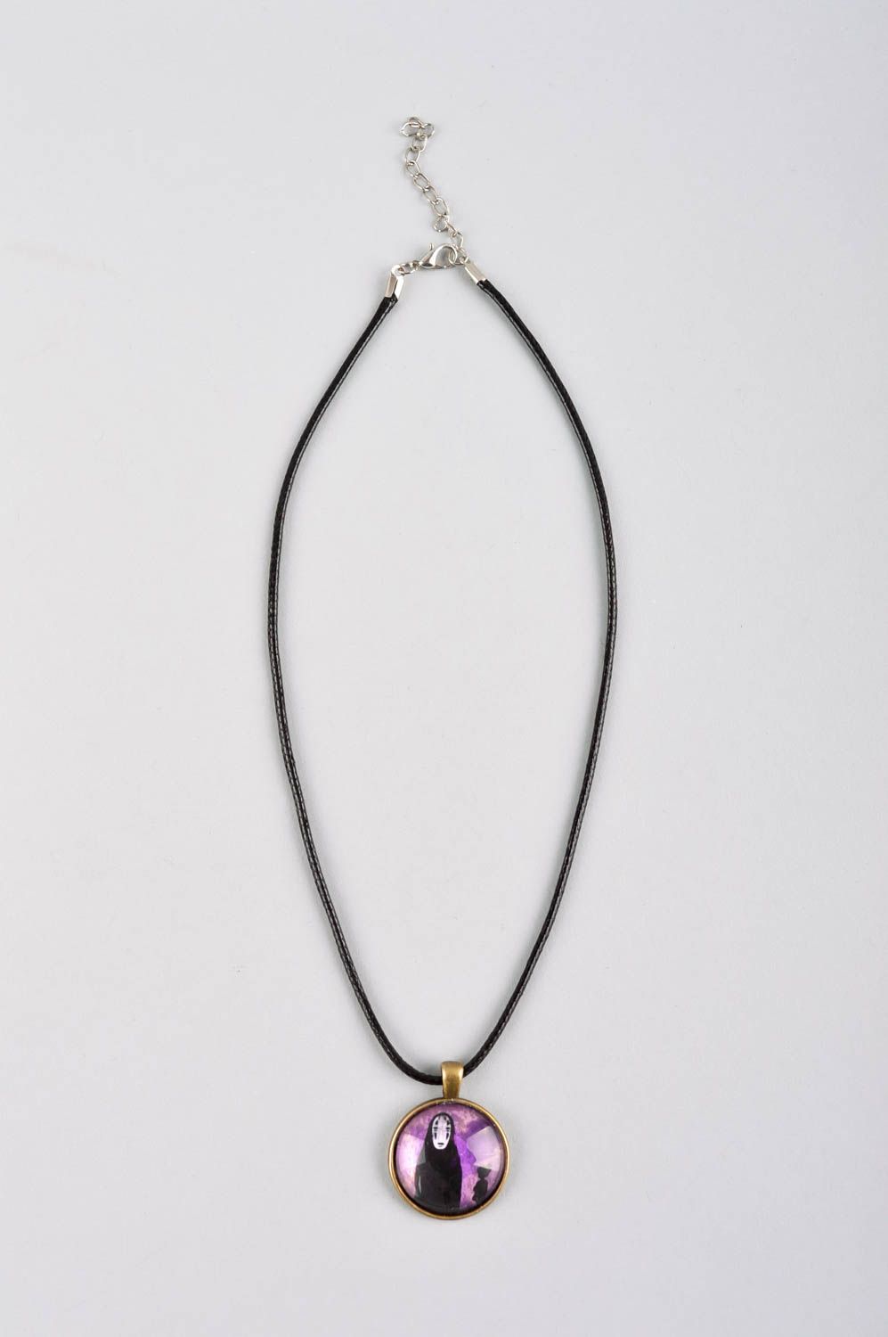Handmade pendant on cord designer accessories for women glass pendant for girls photo 2