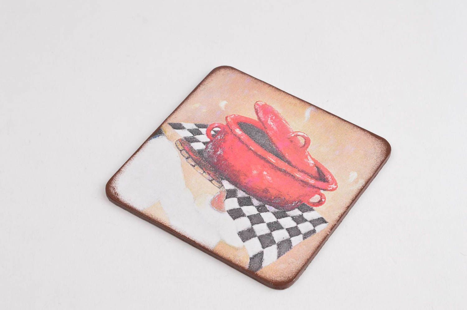 Handmade interesting coaster unusual stand for cups beautiful funny coaster photo 3