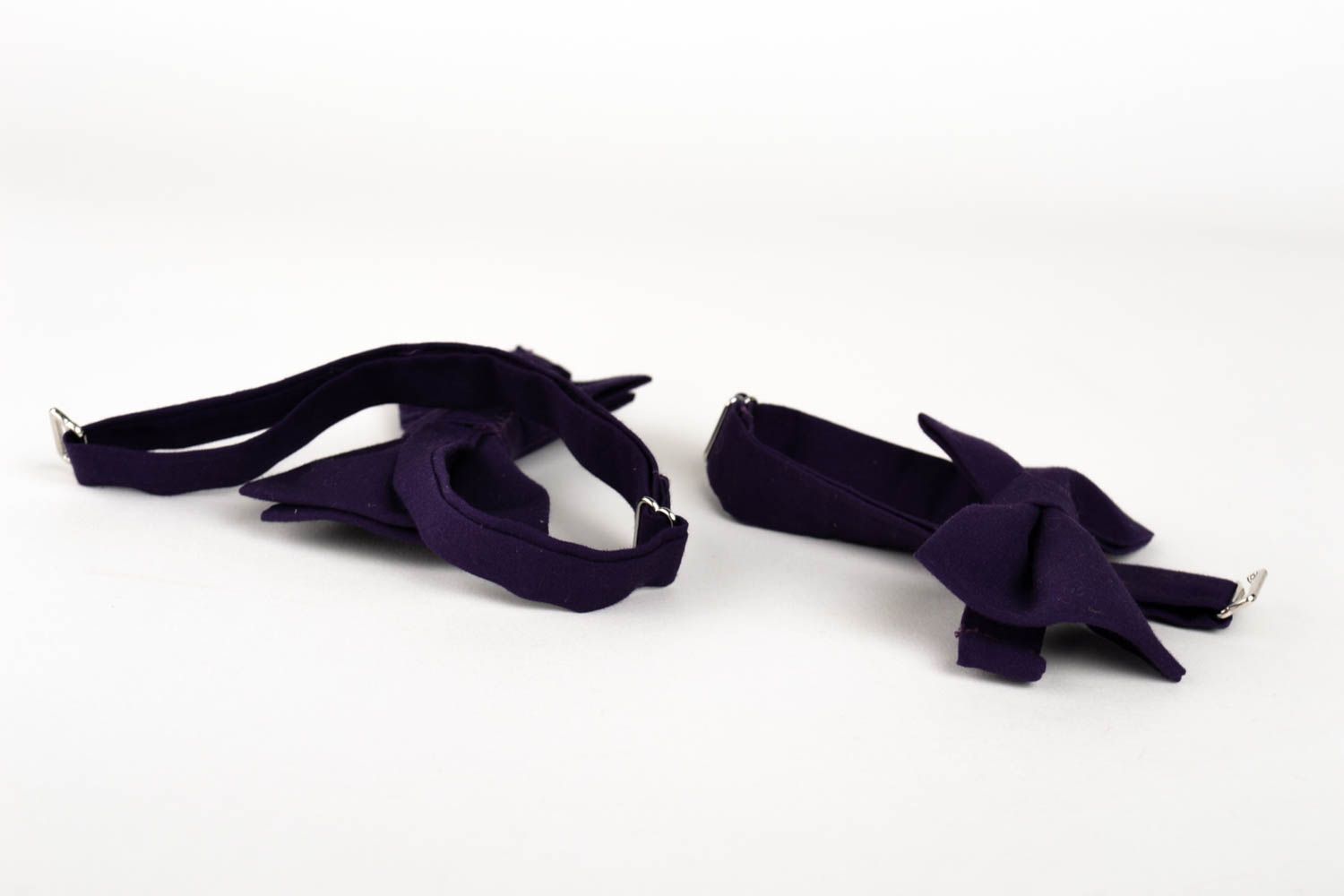 Handmade violet bow ties accessories for father and son designer bow ties photo 4