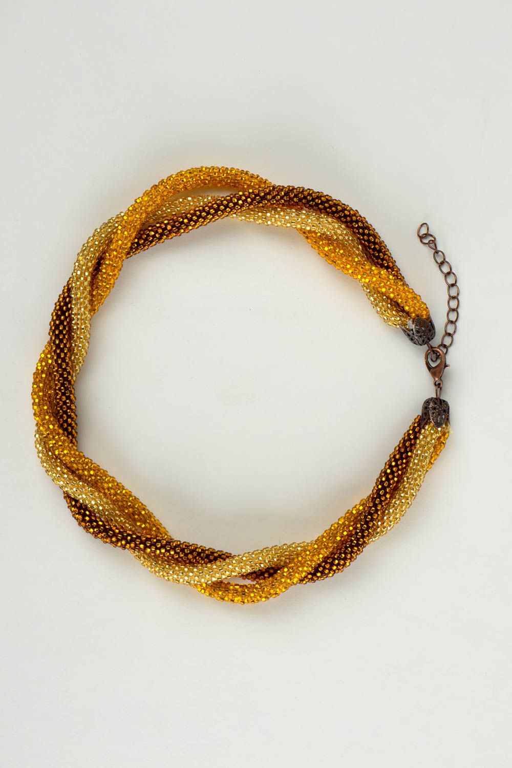Collier au crochet Bijou fait main perles de rocaille design Cadeau pour femme photo 4