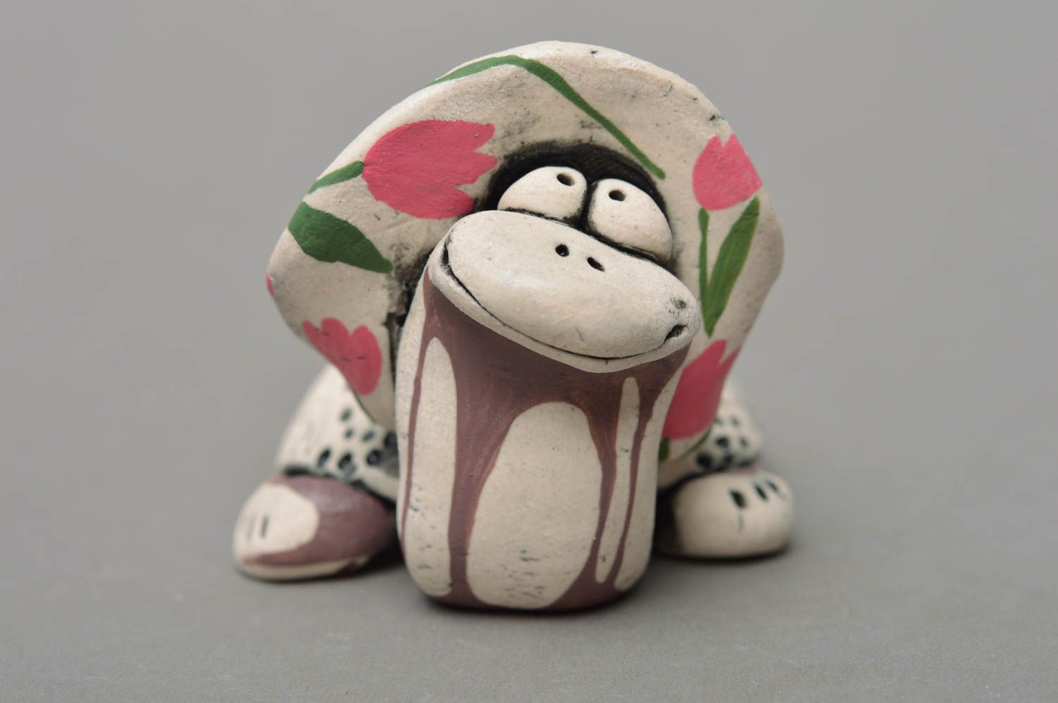 Figura de porcelana hecha a mano animal en miniatura decoración de escritorio  foto 3