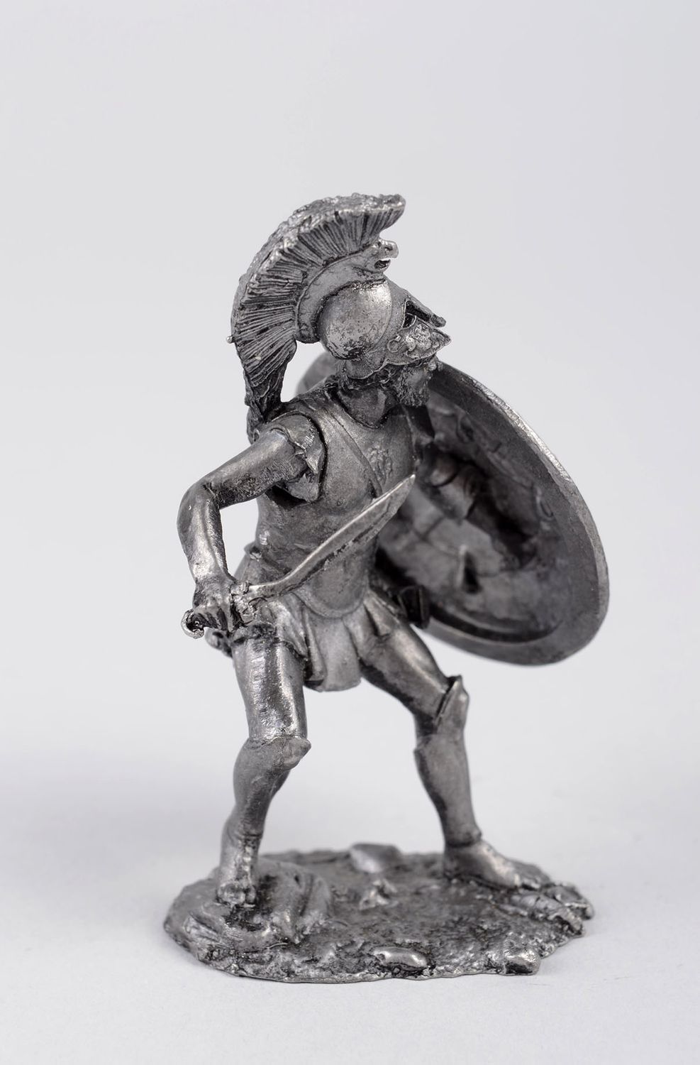 Figura artesanal de estaño guerrero valiente decoración de hogar regalo original foto 2