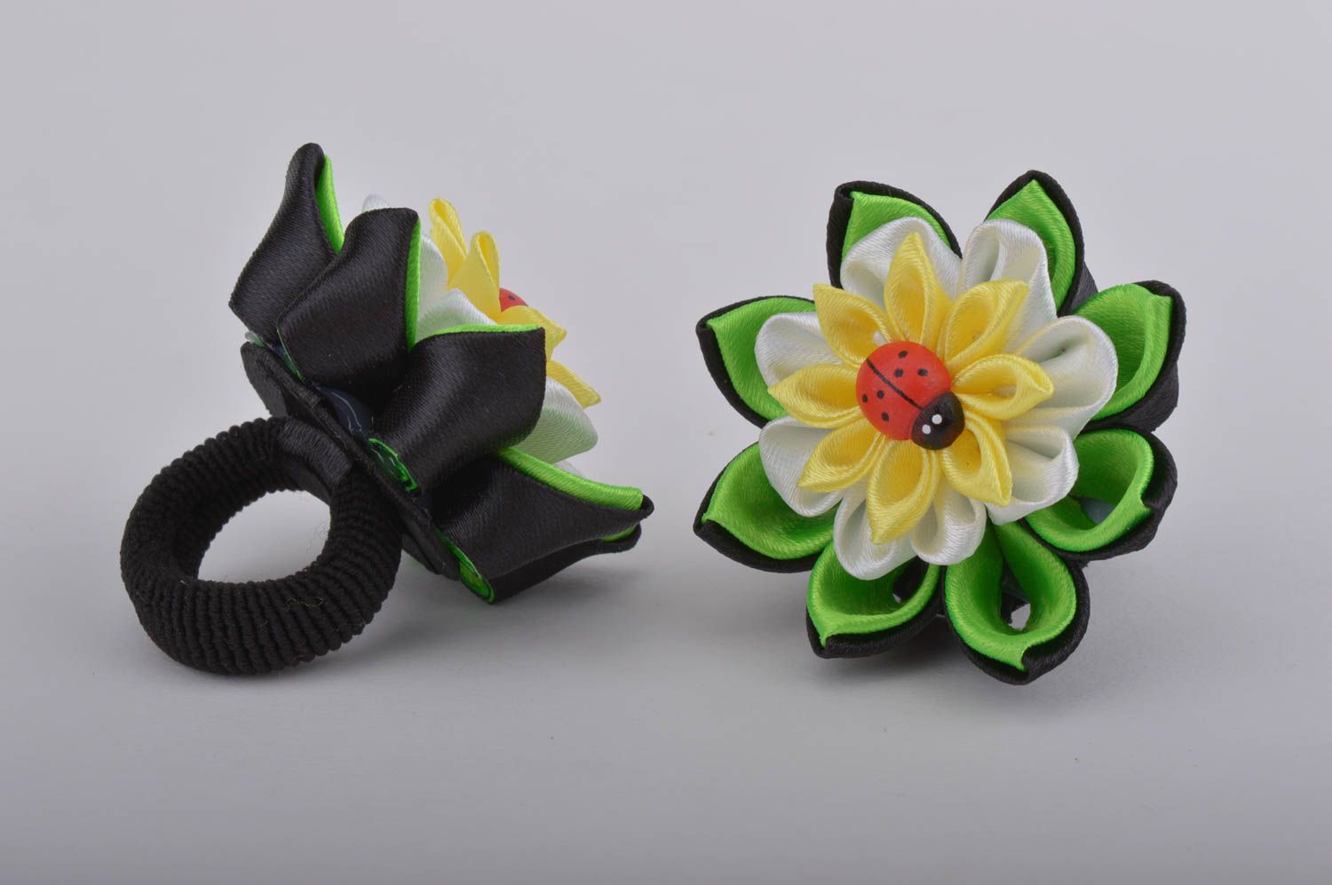 Handmade scrunchy flower scrunchy set of 2 items gift ideas unusual accessories photo 3