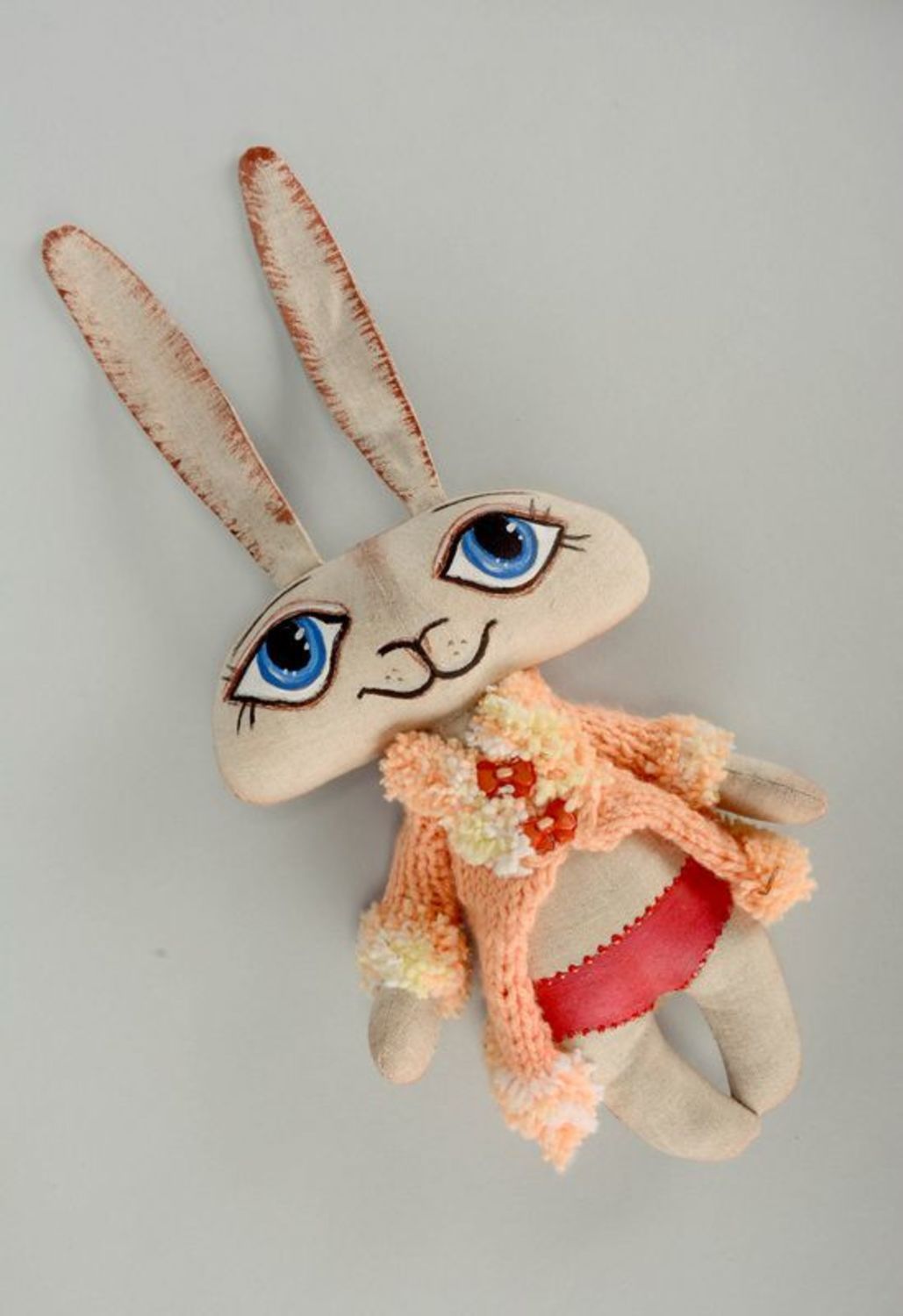 Tilda doll animals, soft toy Rabbit in coat photo 5