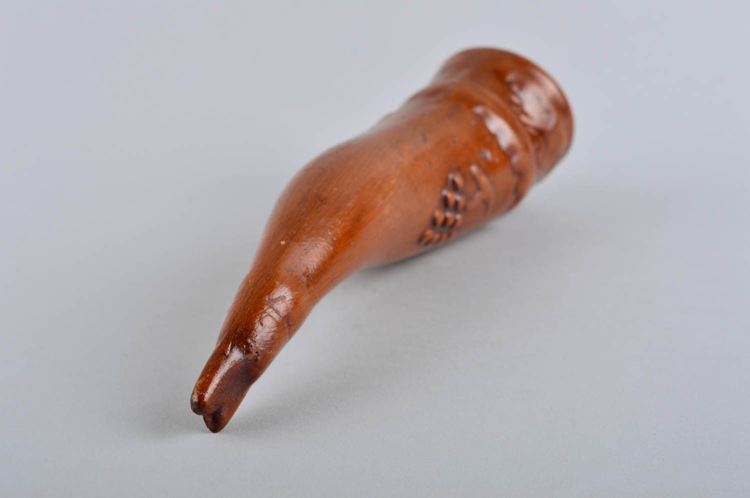 Handmade Trink Horn Keramik Behälter Geschenk für Männer Trink Becher 100 ml foto 4