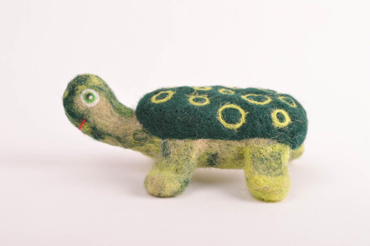 Gefilzte Figur handgefertigt Schildkröte Spielzeug originelles Geschenk foto 3