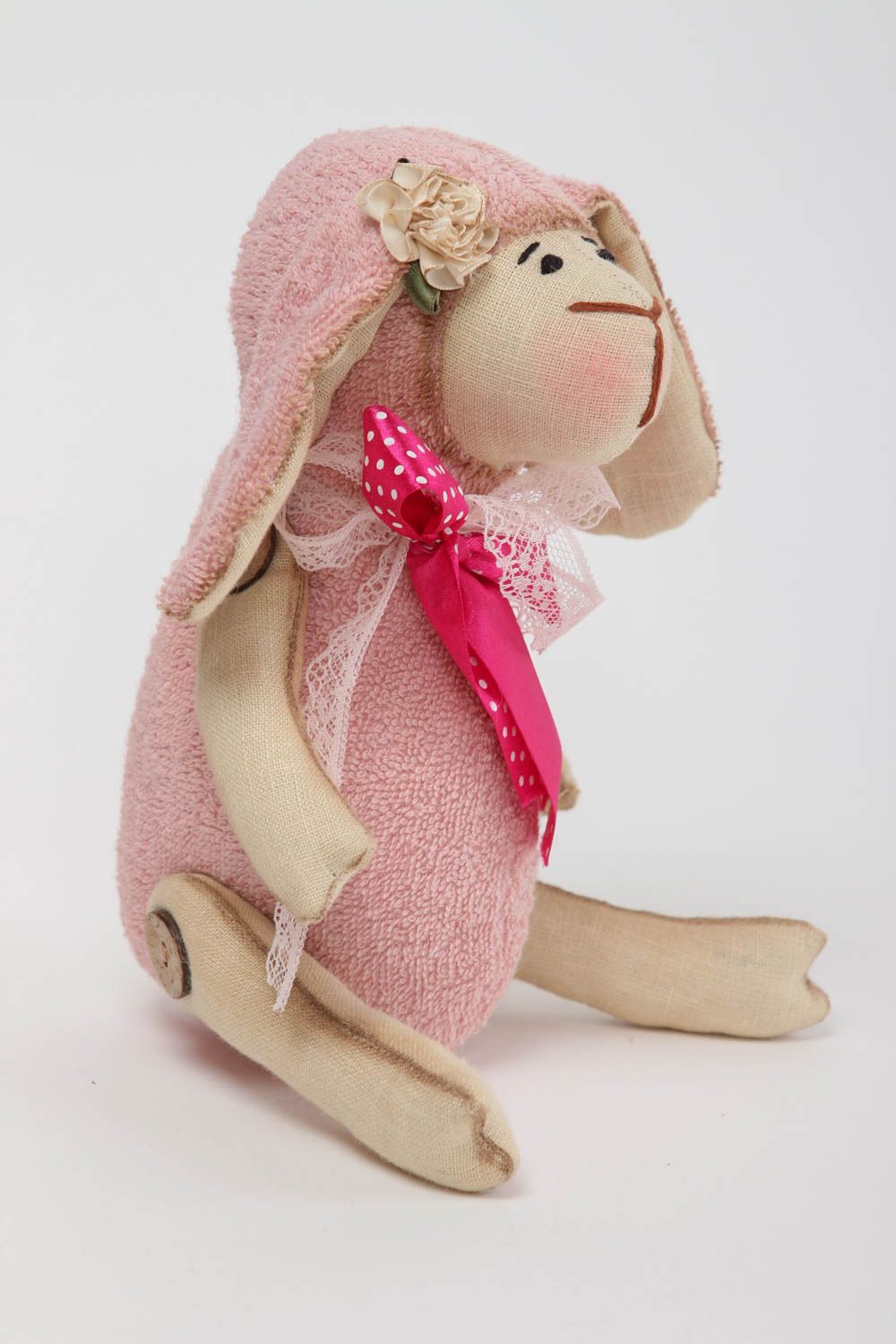 Handmade cute plush toy unusual woolen toy designer textile decoration photo 2