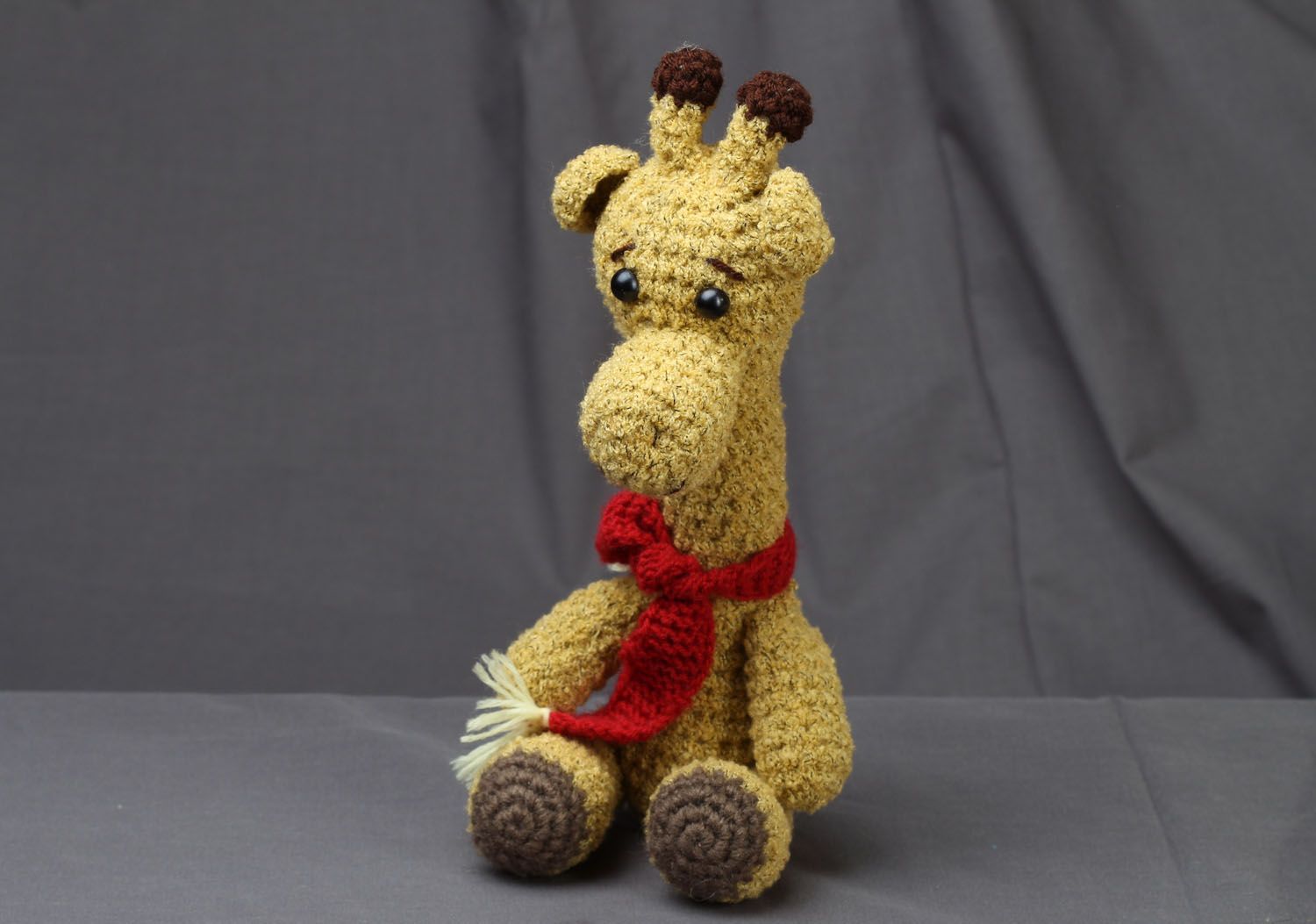 Peluche girafe tricotée au crochet artisanale  photo 1