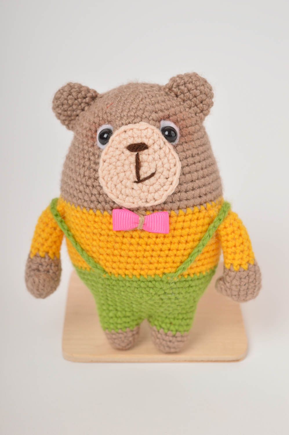 Jouet ours Peluche faite main tricoté en fils acryliques Cadeau pour enfant photo 2