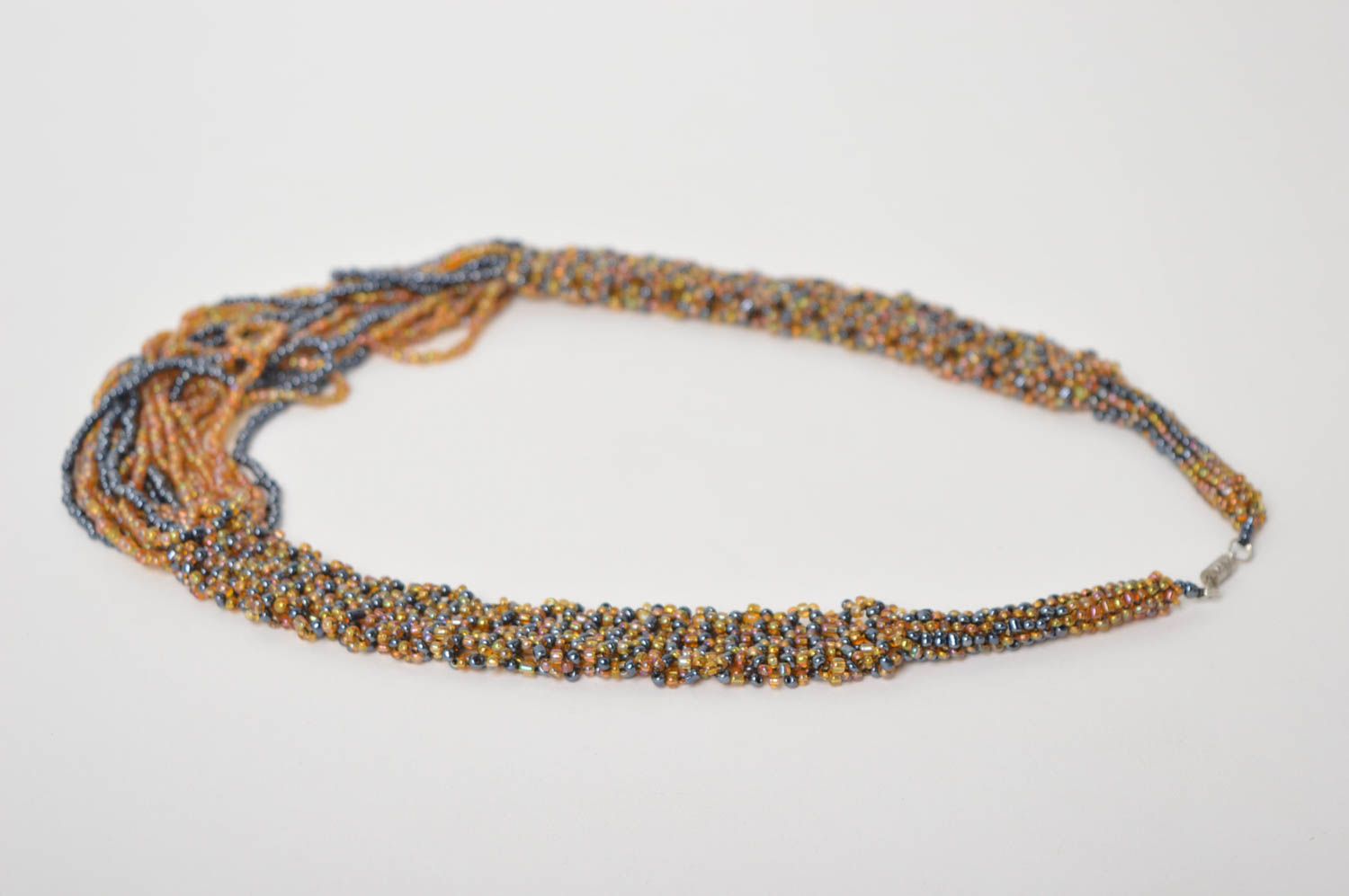 Womens handmade beaded necklace woven bead necklace beautiful jewellery photo 5