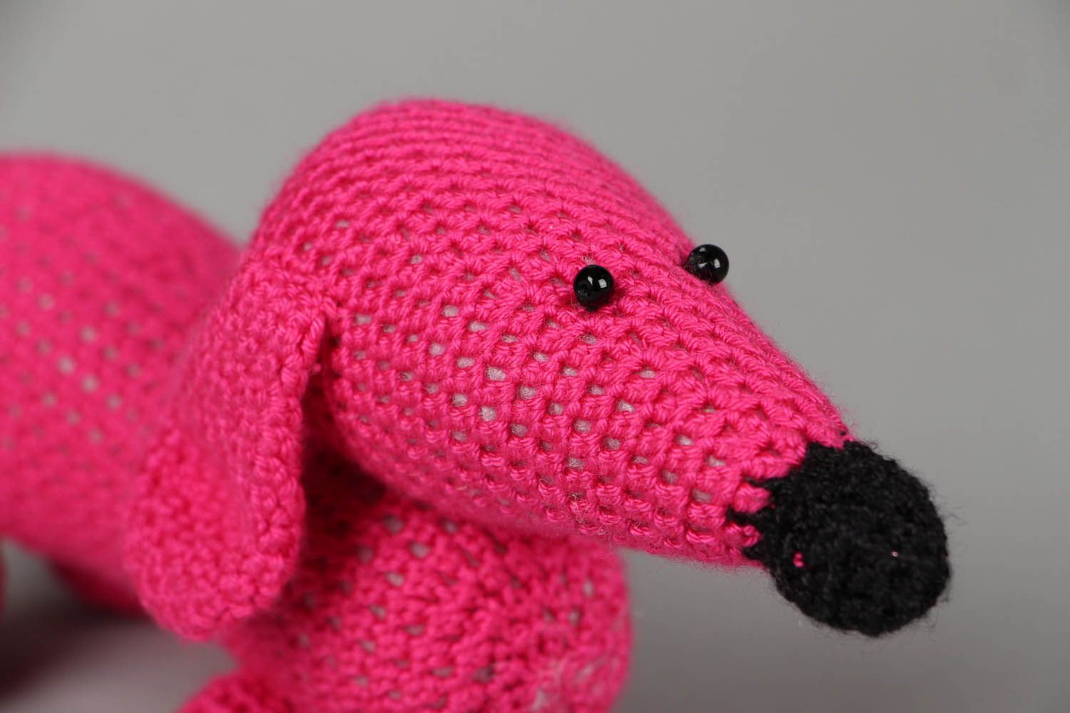 Pink dachshund toy photo 2
