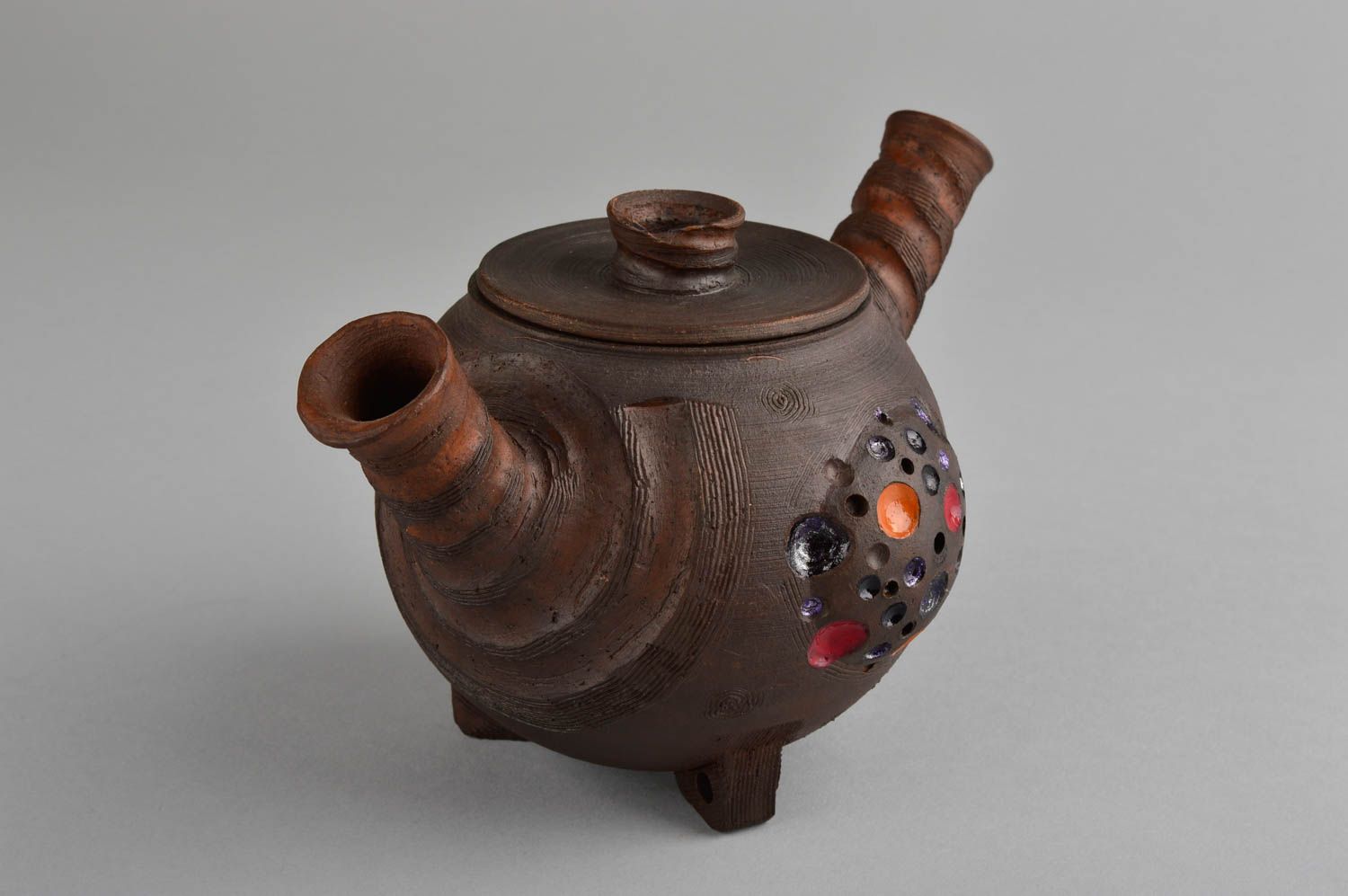 Handmade ceramic teapot small teapot pottery art ceramic cookware kitchen decor photo 2