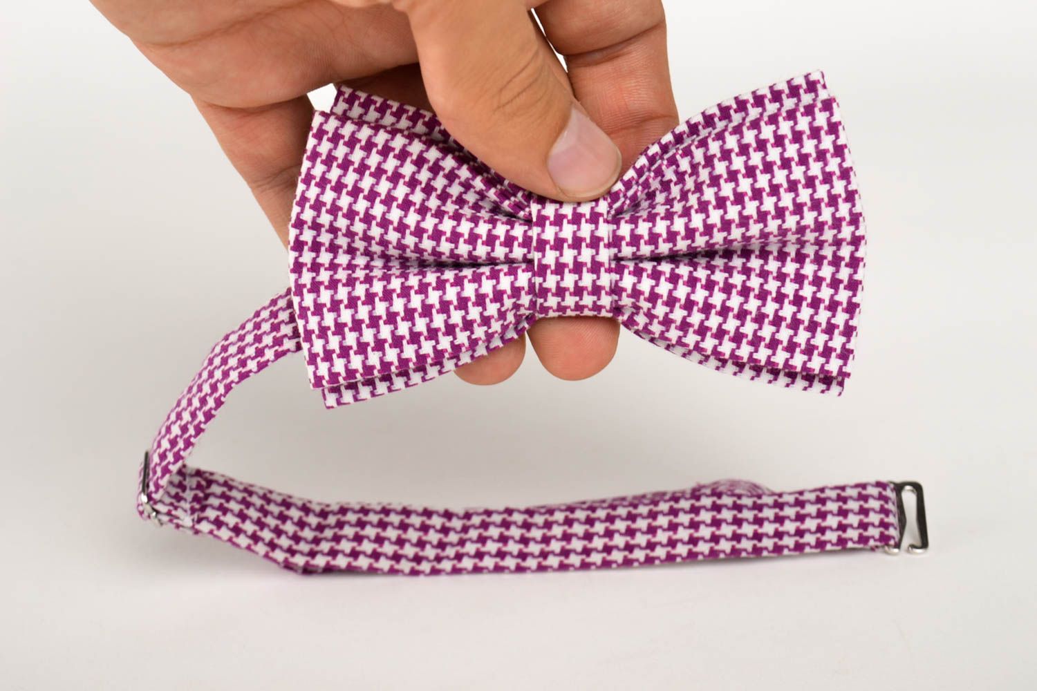Corbata de lazo de colores artesanal pajarita moderna accesorio unisex foto 5