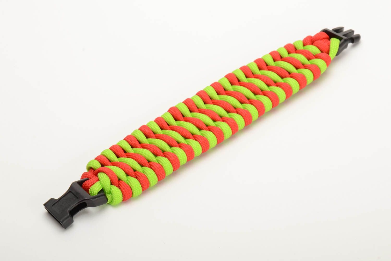 Buntes geflochtenes breites Paracord Armband handmade mit Klickverschluss unisex foto 4