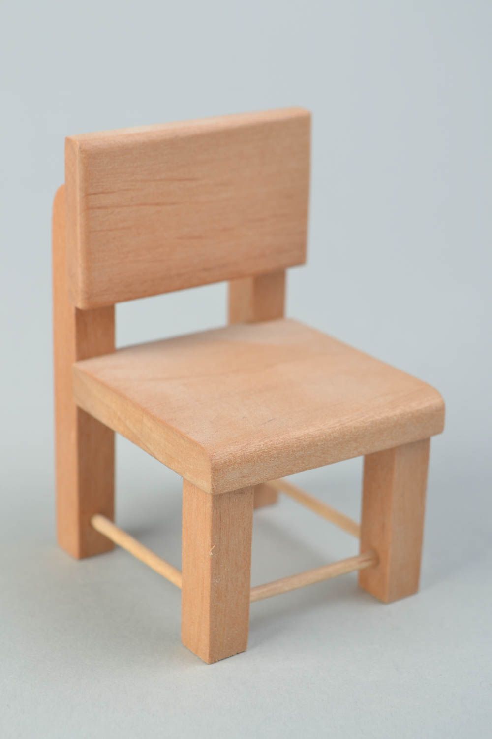 Chaise pour poupée en bois faite main pratique décoration jouet originale photo 1