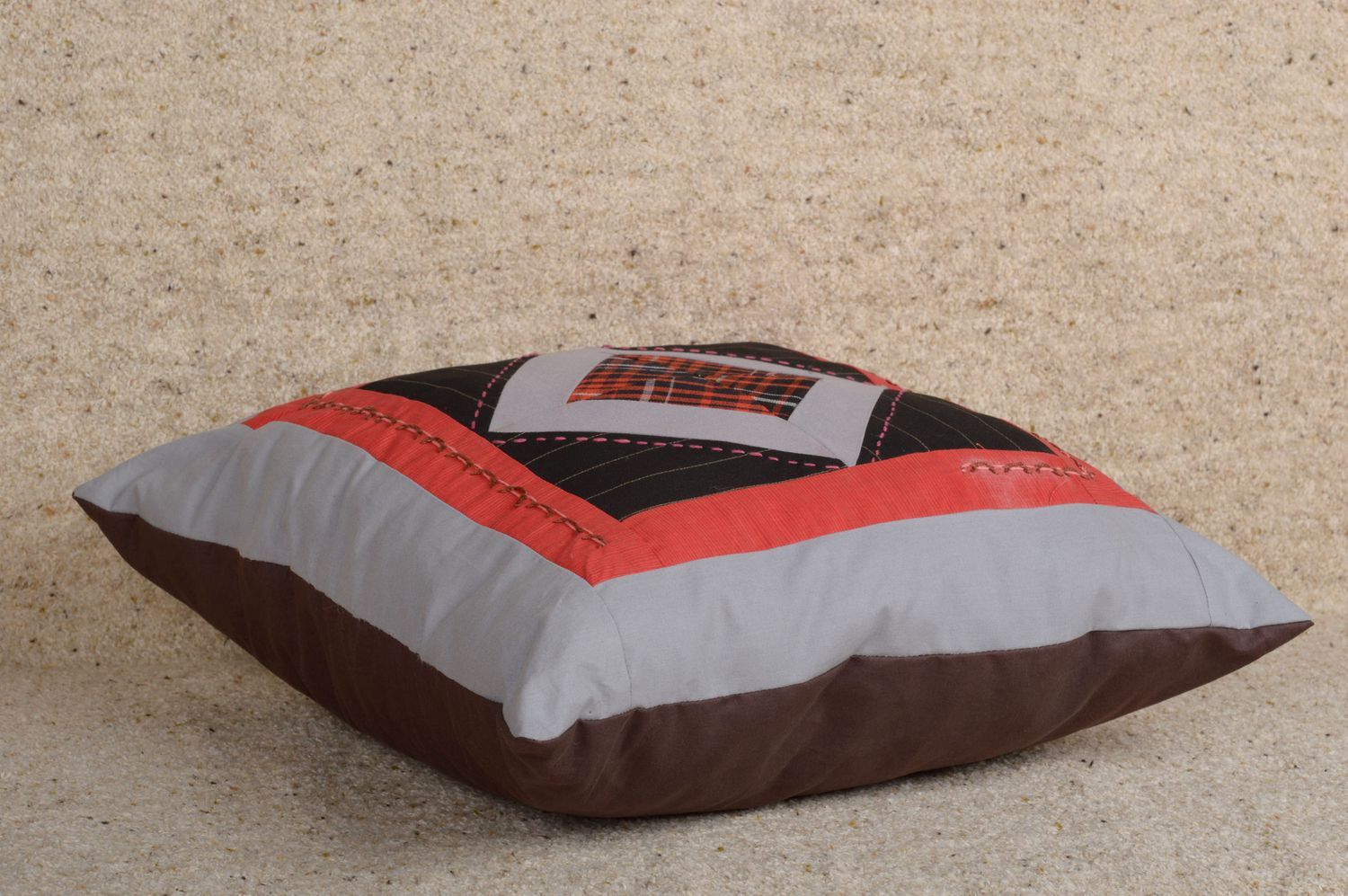 Подушка на диван handmade декоративная подушка пэчворк диванная подушка фото 2