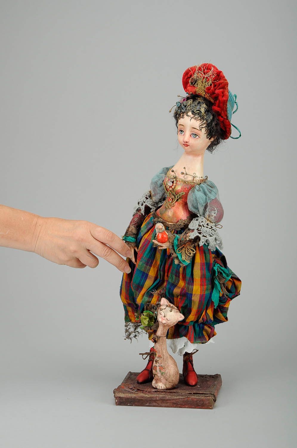 Designer's doll made of natural fabrics Snegirina photo 2
