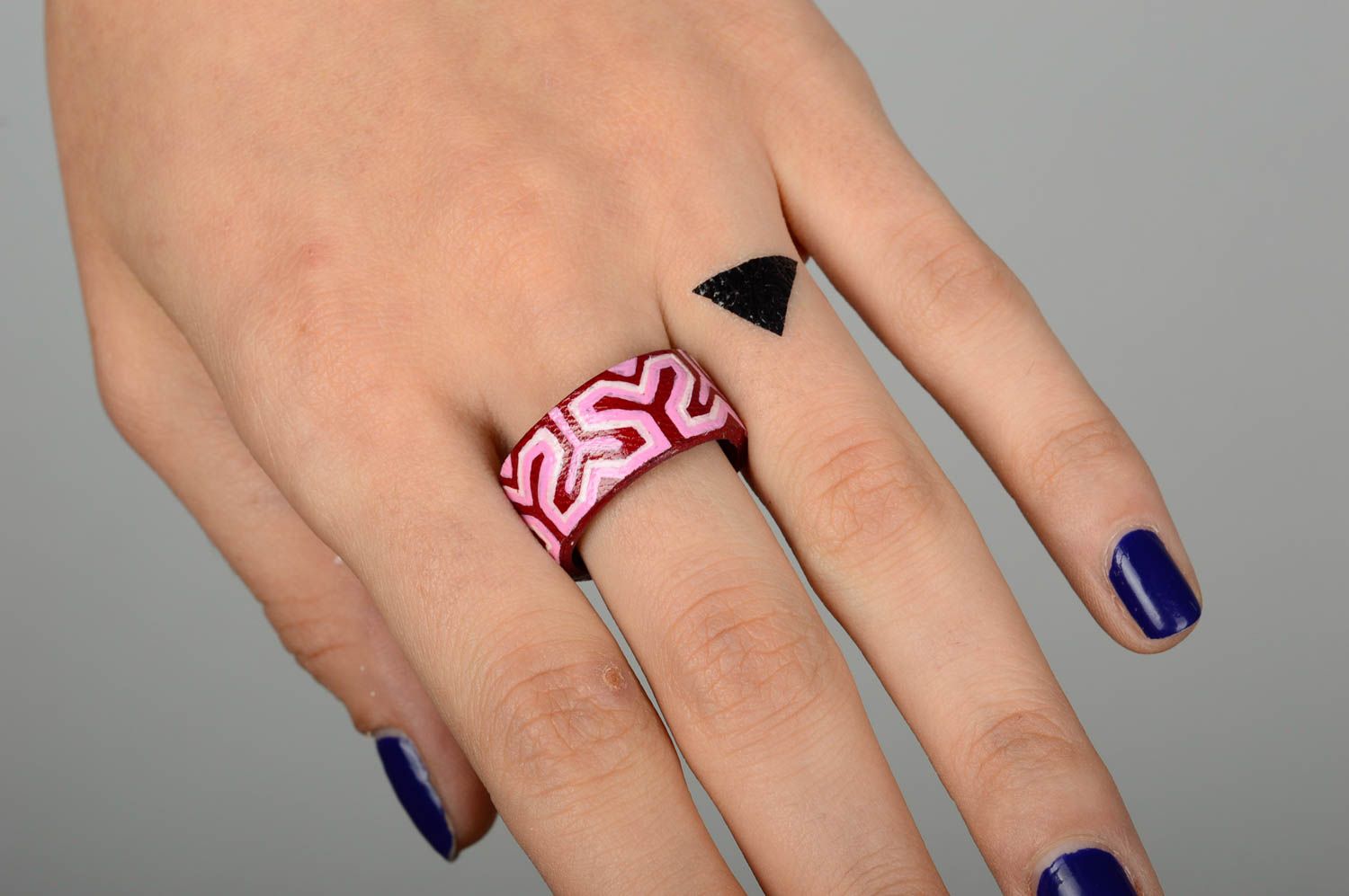 Handmade Ring Modeschmuck Schmuck aus Leder Ring für Damen Geschenk für Frau foto 2