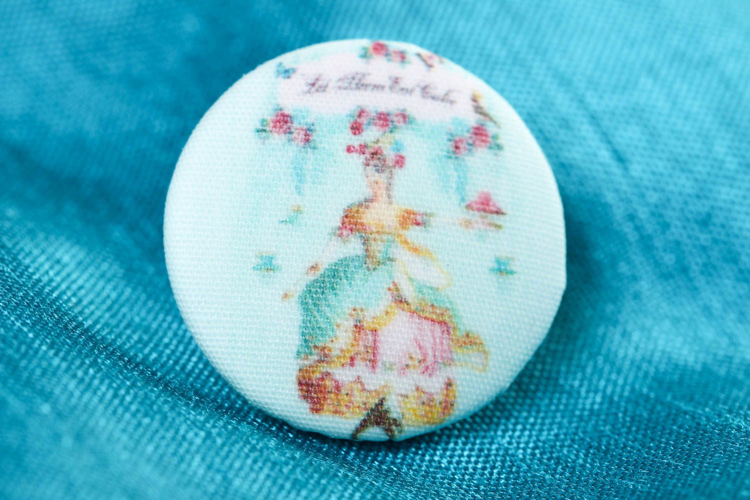 Botón bonito hecho a mano accesorio para ropa botón para manualidades celeste foto 1
