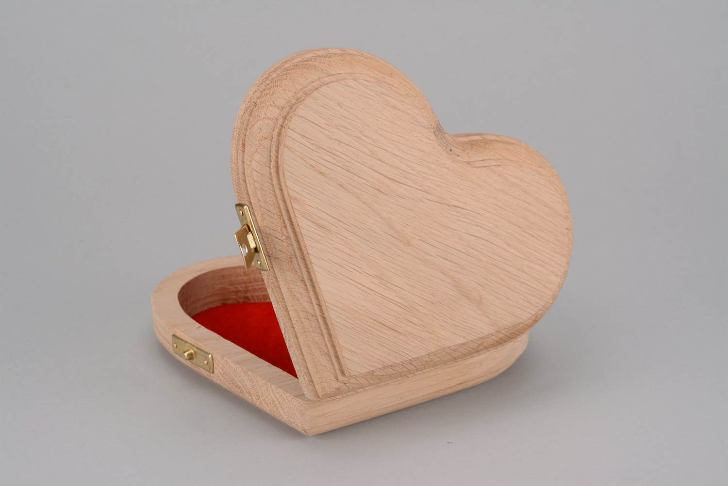 Roh-Holzschatulle in Form des Herzens  foto 5