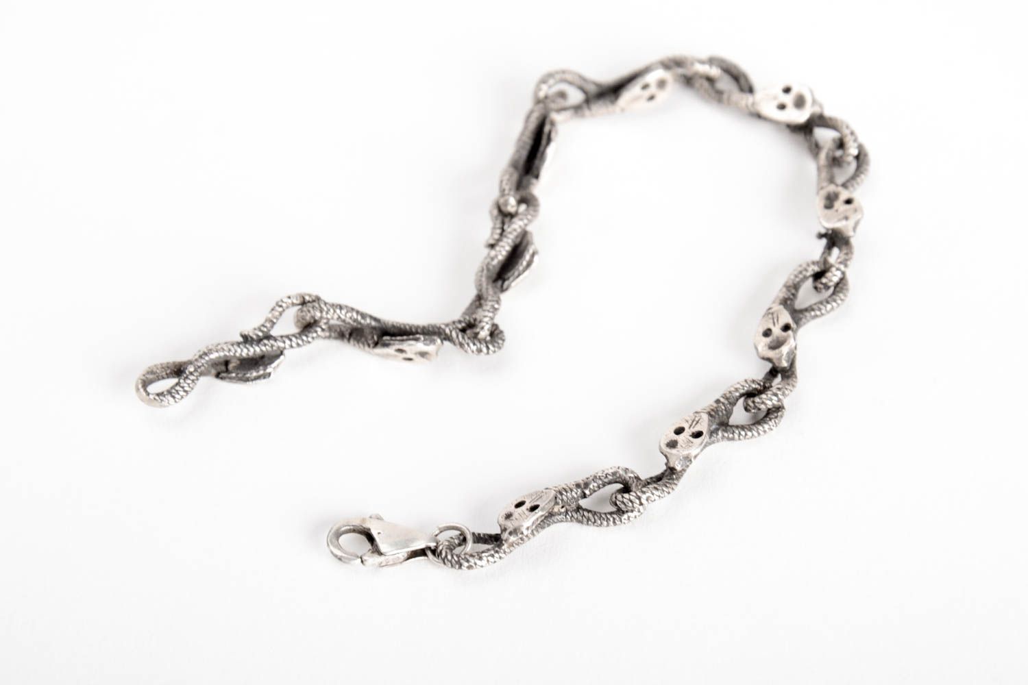 Bracelet argent Bijou fait main Accessoire pour femme mode Danse des serpents photo 5