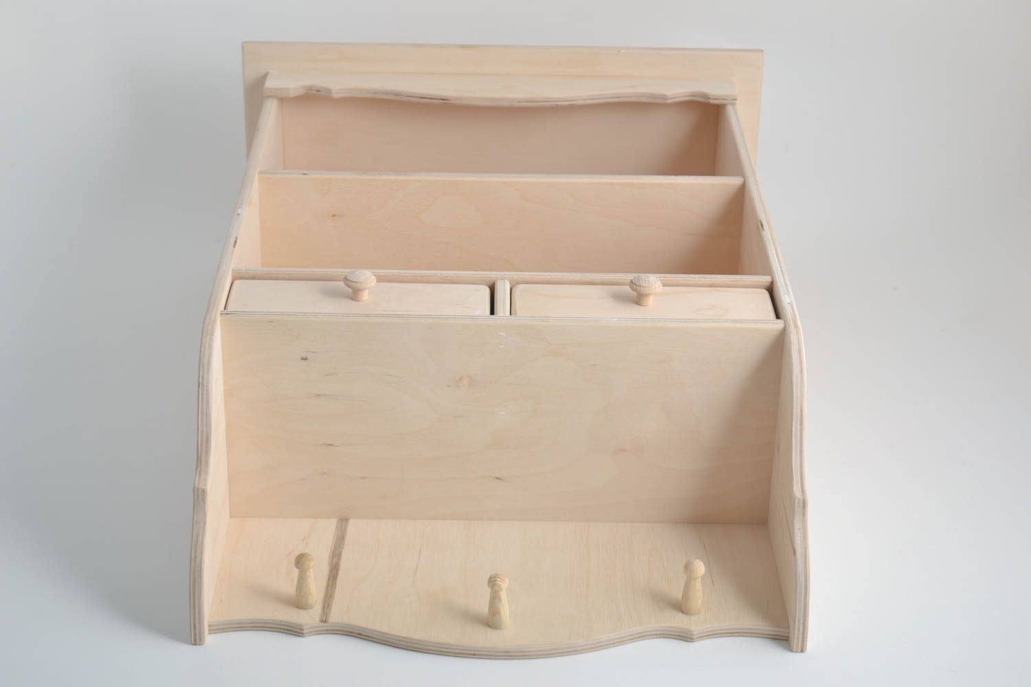 High quality handmade wooden blank shelf crockery shelf for painting gift ideas photo 2